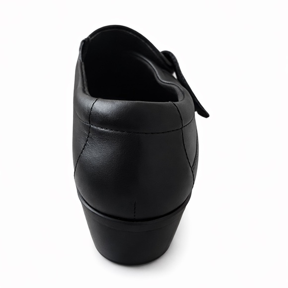 Clarks Everlay Luna Black Leather Slip-On Loafers Size 7.5 Wide - Picture 7 of 8